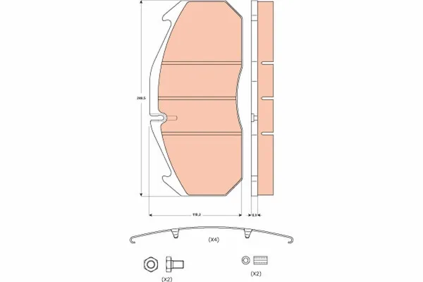 Передние тормозные колодки GDB5065 TRW