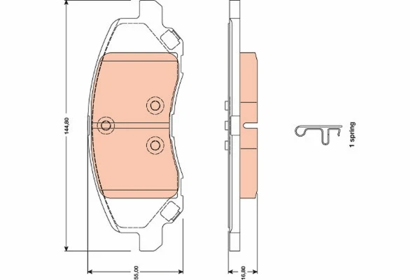 Передние тормозные колодки GDB4141 TRW