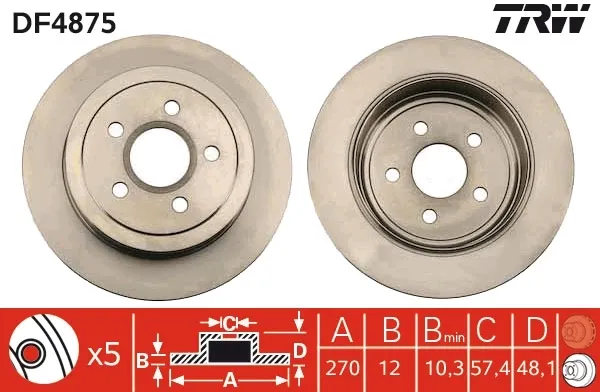 Тормозные диски K05085652AB Fiat/Alfa/Lancia