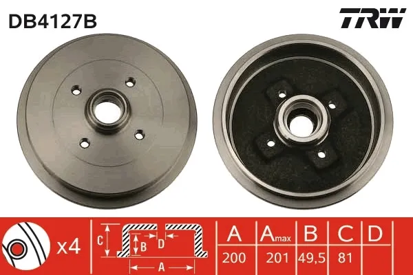 Тормозной барабан DB4127B TRW