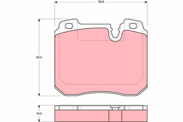 Передние тормозные колодки GDB1161 TRW