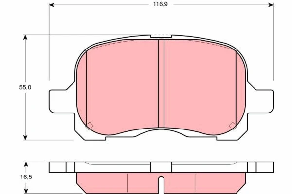 Передние тормозные колодки GDB3204 TRW