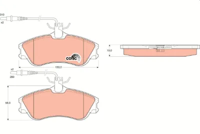 Колодки тормозные передние дисковые TRW GDB1260