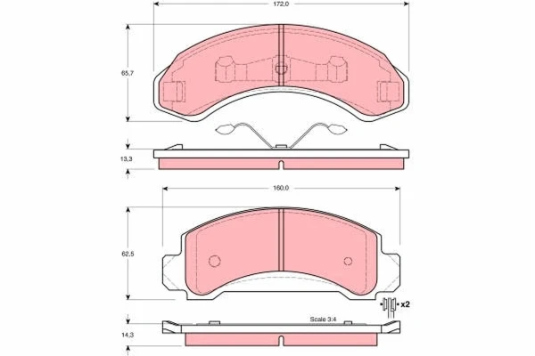 Передние тормозные колодки Ford Explorer 