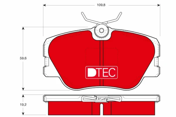 Передние тормозные колодки GDB818DTE TRW