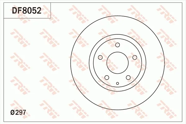 Передние тормозные диски DF8052 TRW