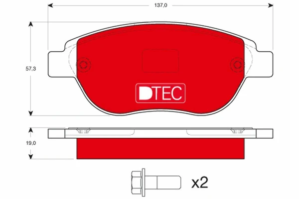 Передние тормозные колодки GDB1464DTE TRW