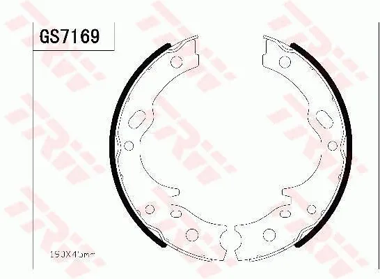 Колодки ручника GS7169 TRW