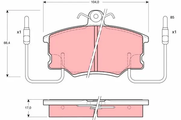 Передние тормозные колодки Fiat Croma I