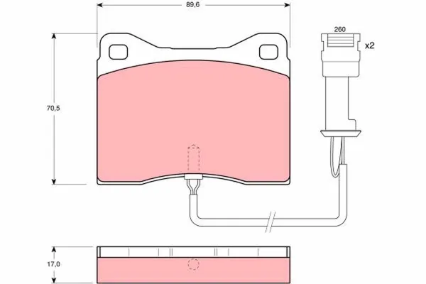 Передние тормозные колодки GDB802 TRW