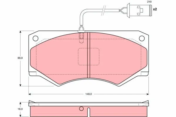 Передние тормозные колодки 1908345 Iveco