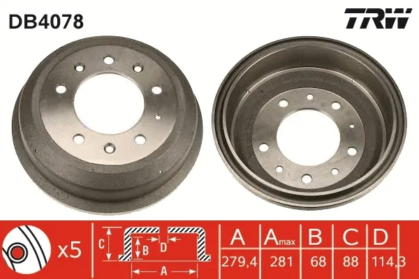 Тормозной барабан 194881 Maxgear