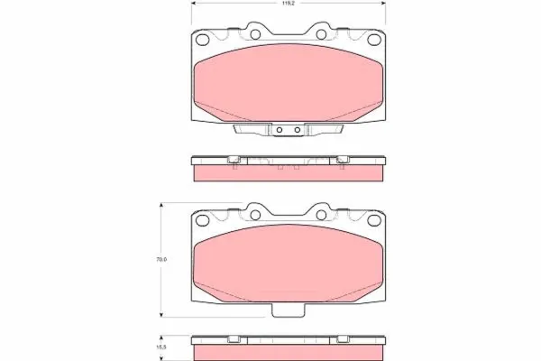Колодки передние на Subaru Impreza II GD, GG