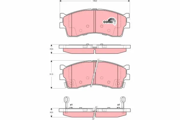 Передние тормозные колодки GDB3285 TRW