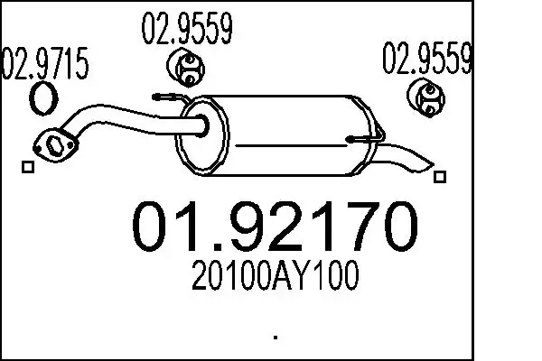Глушитель задний 0192170 MTS