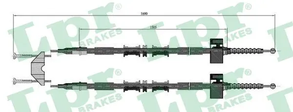 Задний трос ручника C0594B LPR