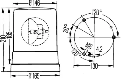Проблесковый маяк HELLA 2RL004958111
