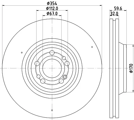 Передние тормозные диски 8DD355132221 HELLA