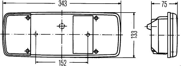 Стекло фонаря заднего 9EL122689021 HELLA