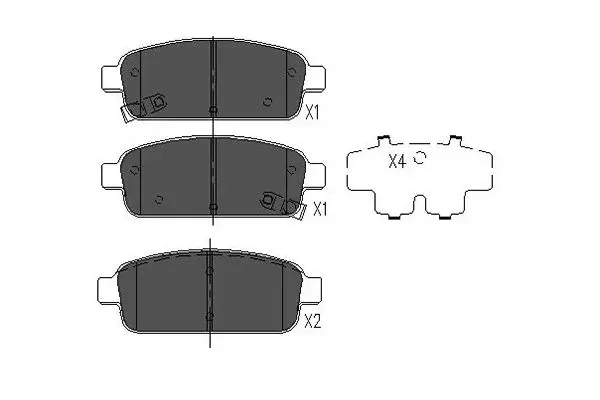 Задние тормозные колодки KBP1013 Kavo Parts