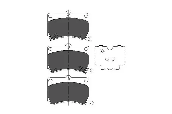 Передние тормозные колодки KBP4501 Kavo Parts