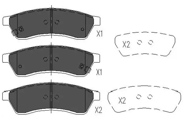 Задние тормозные колодки KBP1012 Kavo Parts