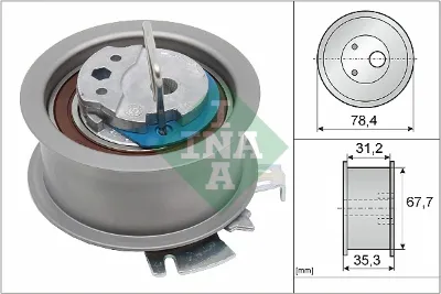Ролик натяжителя ремня ГРМ INA 531056530