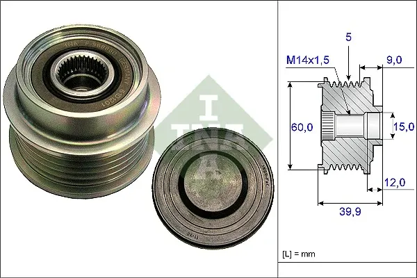 Шкив генератора 535018010 INA