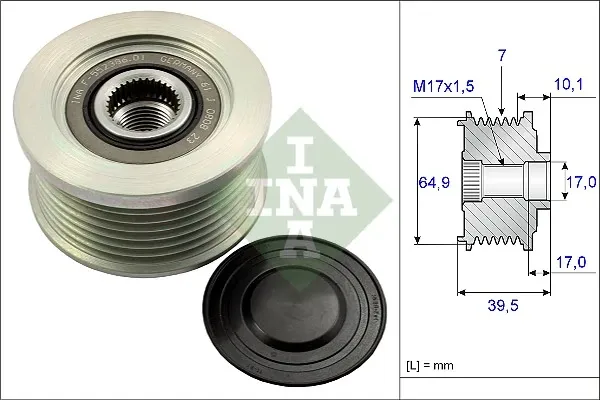 Шкив генератора 535017710 INA
