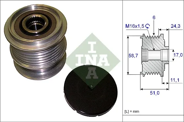 Шкив генератора 535020010 INA