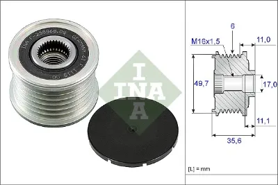 Шкив генератора INA 535008610