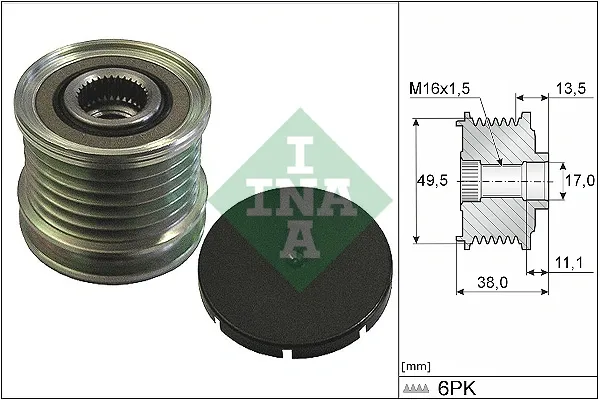 Шкив генератора 535016610 INA