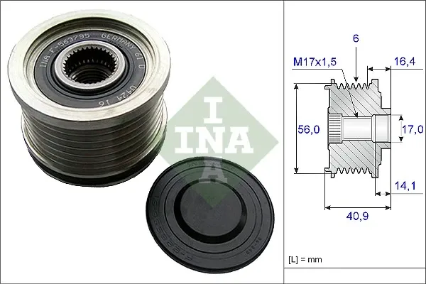 Шкив генератора 535021310 INA