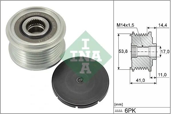 Шкив генератора 535030410 INA