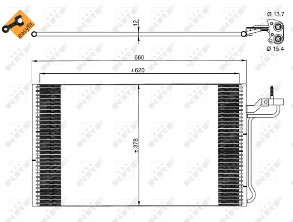 Радиатор кондиционера 35882 NRF