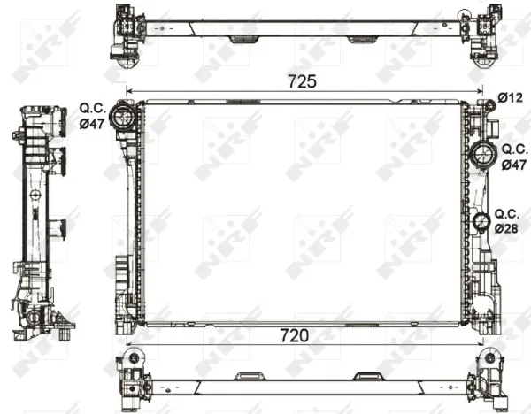 Радиатор 53113 NRF