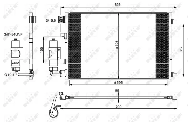 Радиатор кондиционера 35973 NRF