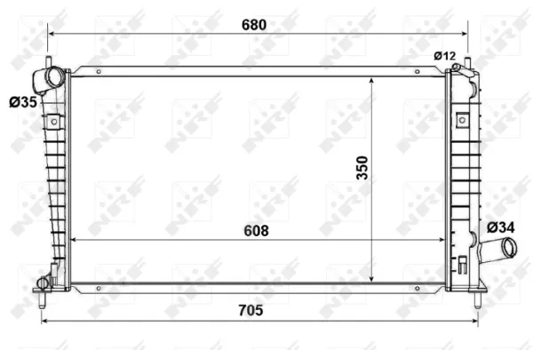 Радиатор 53189 NRF