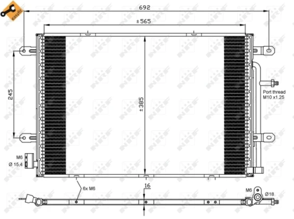 Радиатор кондиционера 35841 NRF