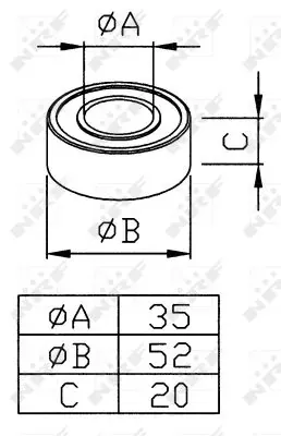 Подшипник кондиционера KTT01355220 Thermotec
