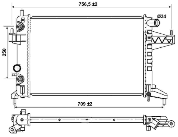 Радиатор 53035 NRF