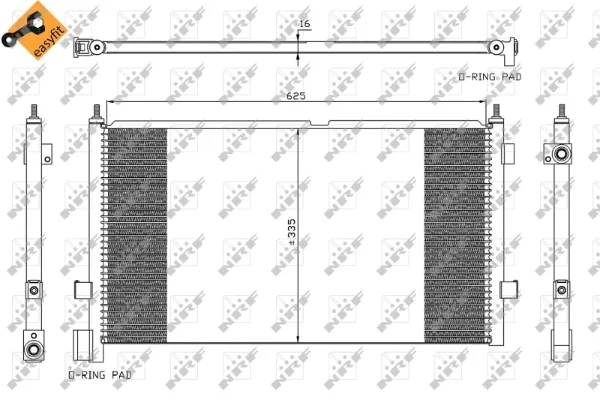 Радиатор кондиционера 35591 NRF