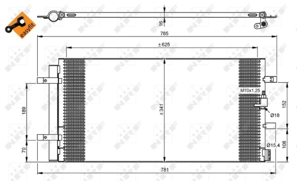 Радиатор кондиционера NRF 350046