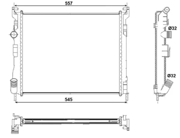 Радиатор 53032 NRF