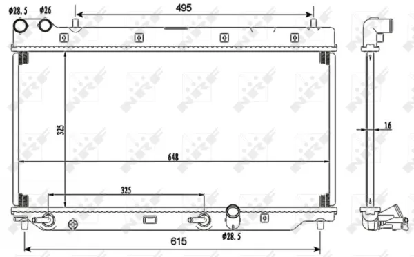 Радиатор 53110 NRF