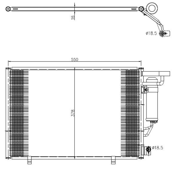 Радиатор кондиционера NRF 350456