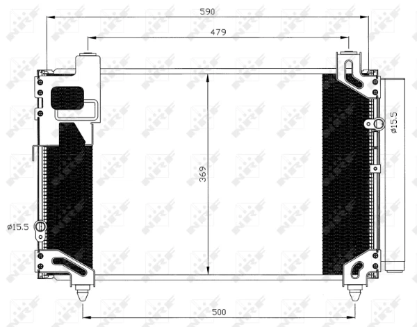 Радиатор кондиционера NRF 35596
