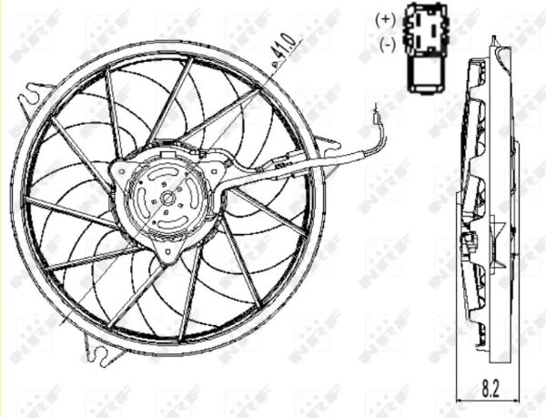 Вентилятор радиатора на Peugeot 206  2A/C