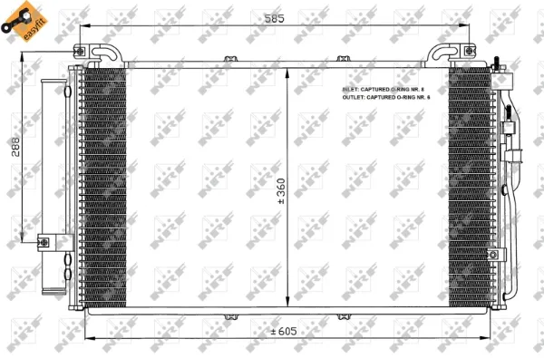 Радиатор кондиционера 35477 NRF