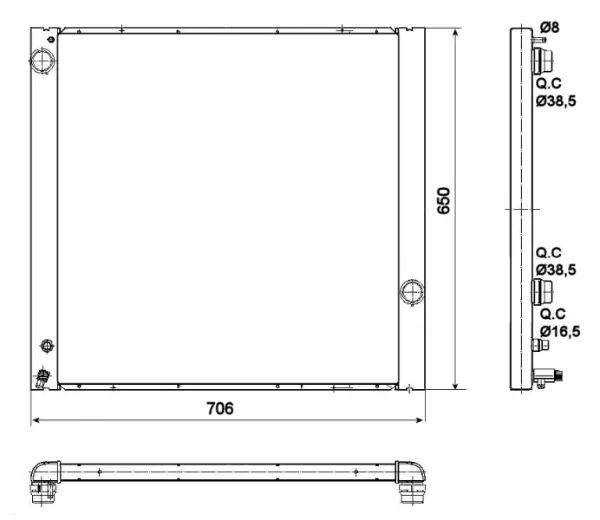 Радиатор 53099 NRF